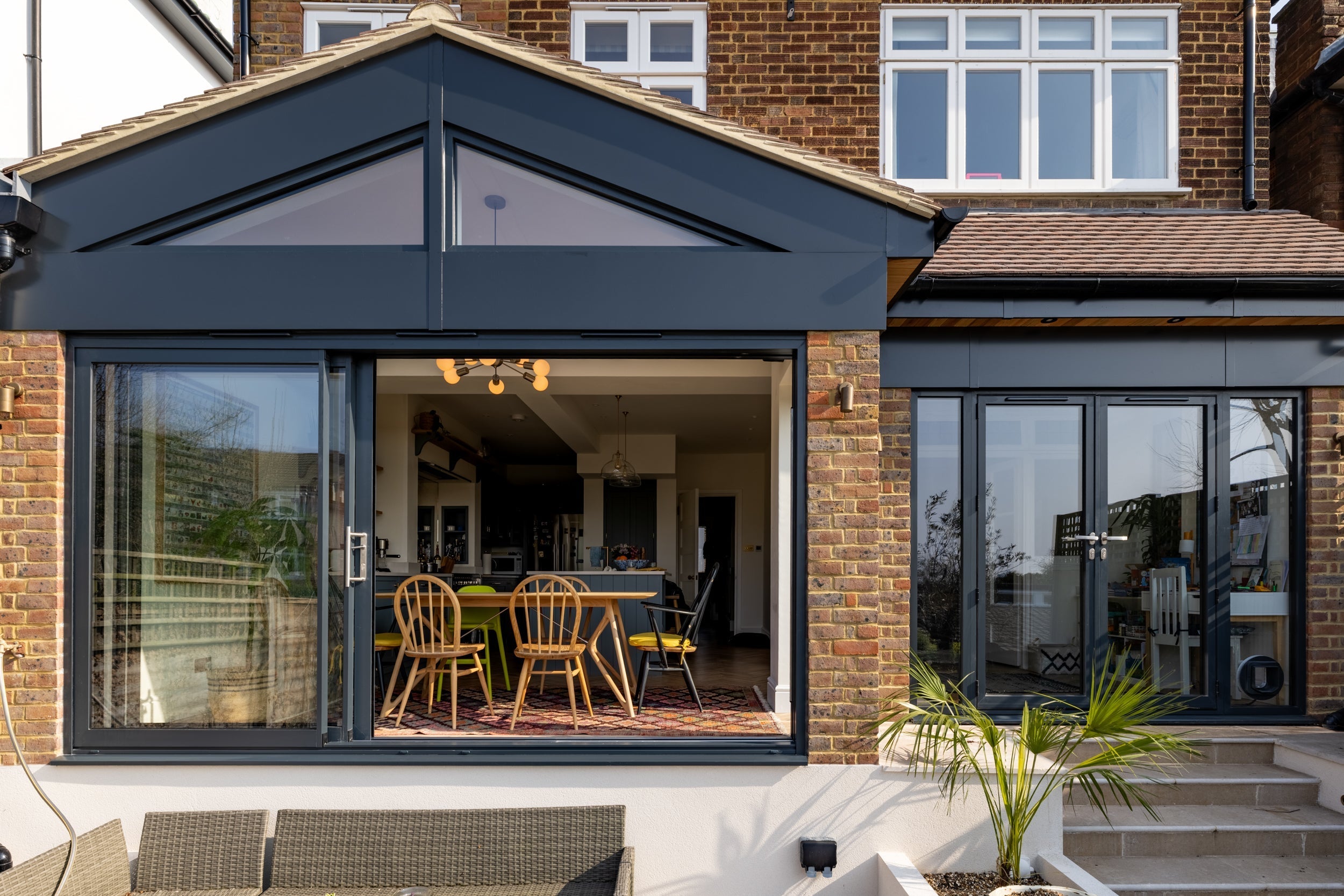 Large house with aluminium bifold doors