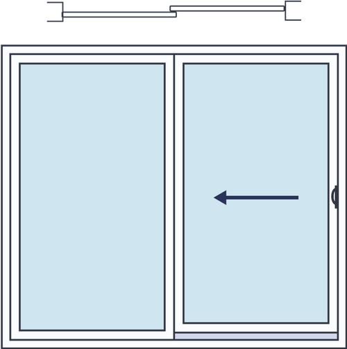 Aluminium Sliding Door 2100x2580 | 2 panels