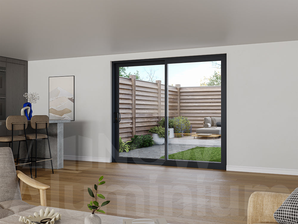 2 Panel Anthracite Grey Sliding Door