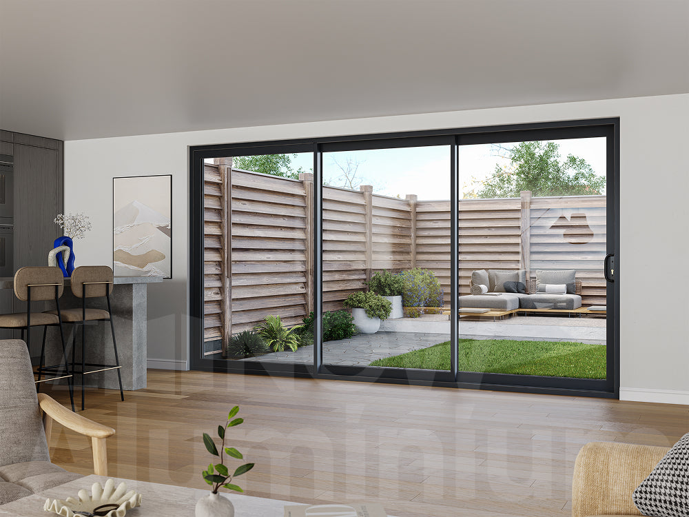 3 Panel Anthracite Grey Sliding Door