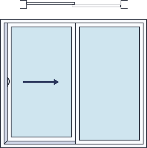 2 Panels (Left Sliding)