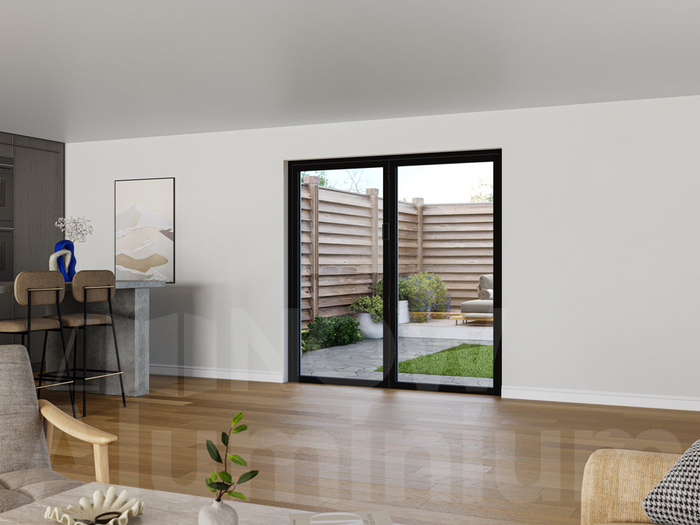 2 Panel Black Bifold Door by NOW Aluminium