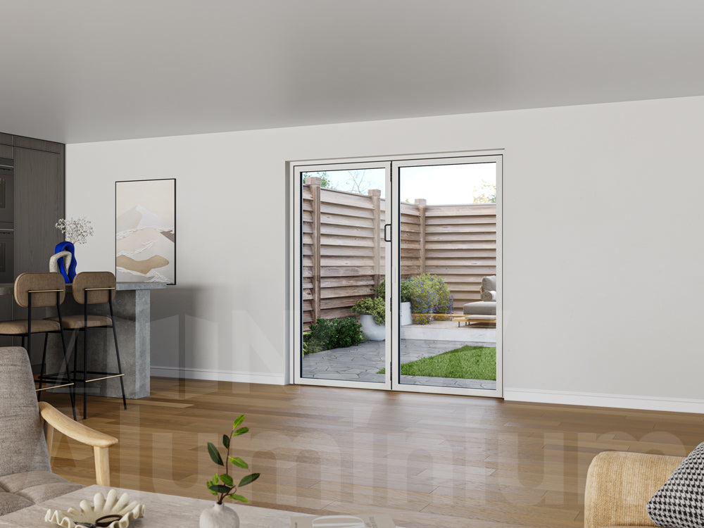 2 Panel White Bifold Door by NOW Aluminium