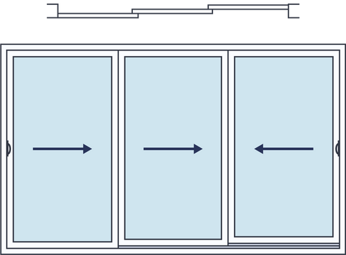 Aluminium Sliding Door 4000x2200 | 3 panels