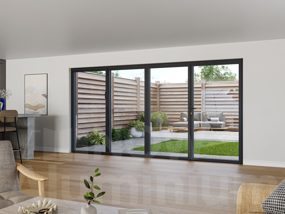 4 Panel Anthracite Grey Bifold Door by NOW Aluminium