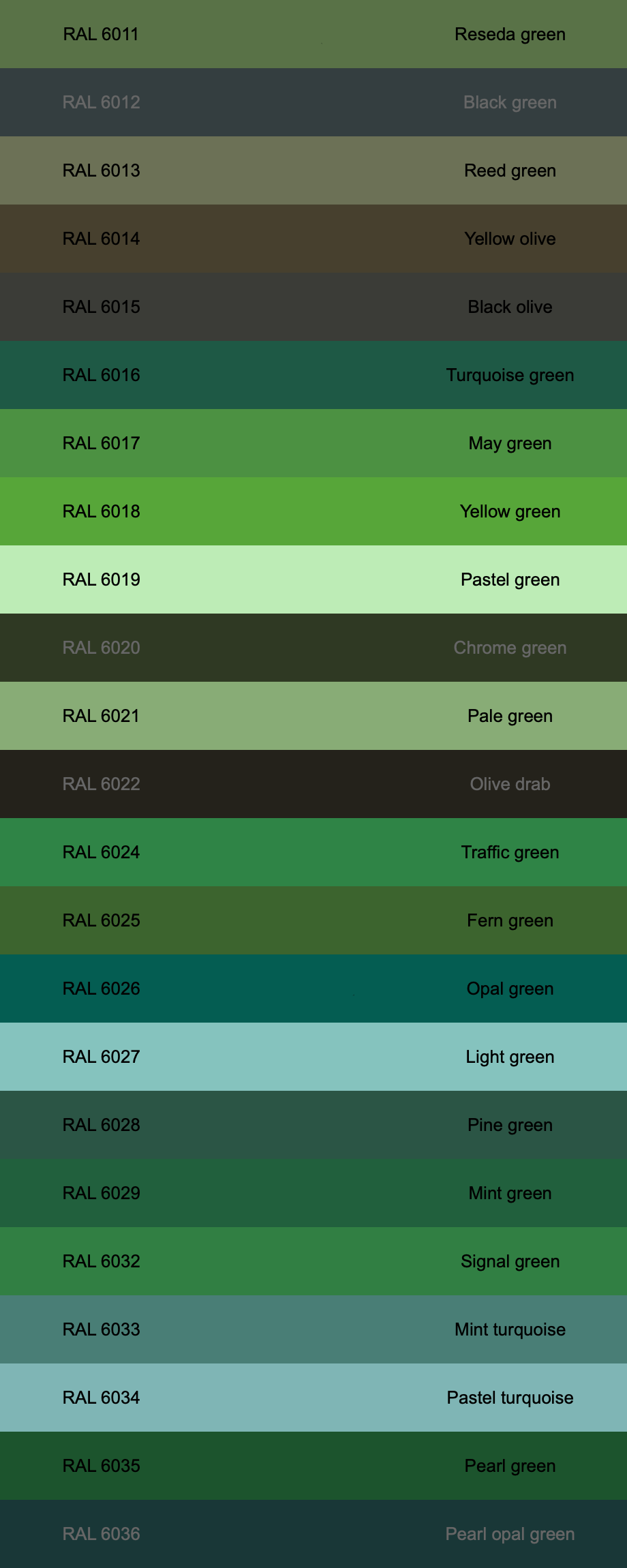 Ral Paint Codes Color Charts, 51% OFF